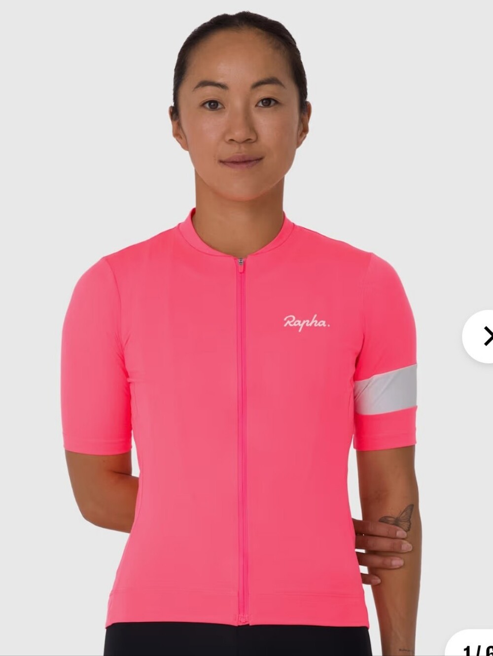Rapha Women'Small Core Jersey Cycling Jersey High Vis Pink/ White